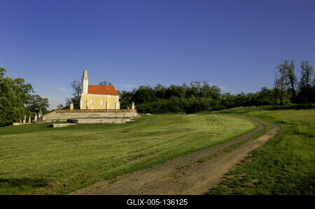 Sitke, kálváriakápolna-stock-foto