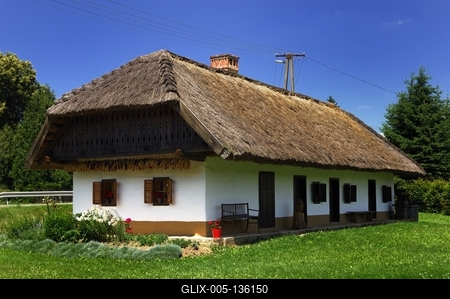 Nagyrákos, tájház-stock-foto