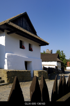 Hollókő, Ófalu védett falurész-stock-foto