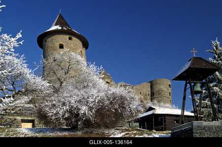Somoskő vára-stock-foto