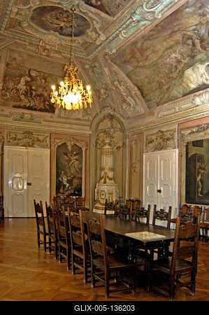 Sárvár, a Nádasdy-vár lovagterme-stock-foto