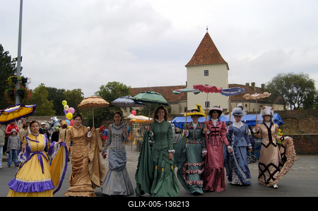 Sárvár, szüreti felvonulás-stock-foto
