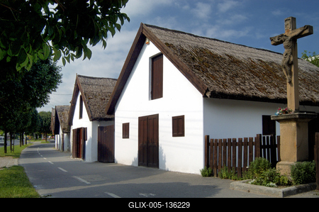 Szekszárd, baktai pincesor-stock-foto