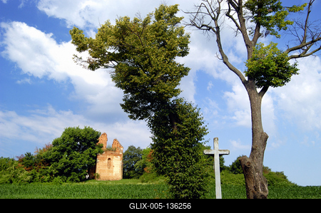 Cikói, Máriaszéplaki templomrom-stock-foto