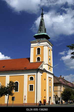 Balassagyarmat, Szentháromság katolikus templom-stock-foto