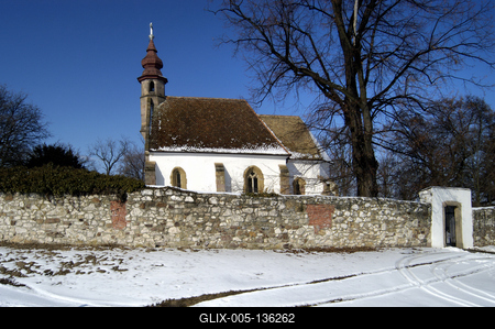 Nógrádsáp, katolikus templom-stock-foto