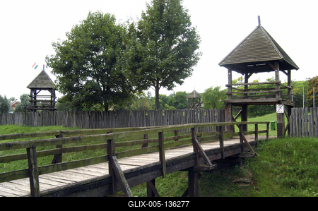 A fonyódi Fácános vár (palánkvár)-stock-foto