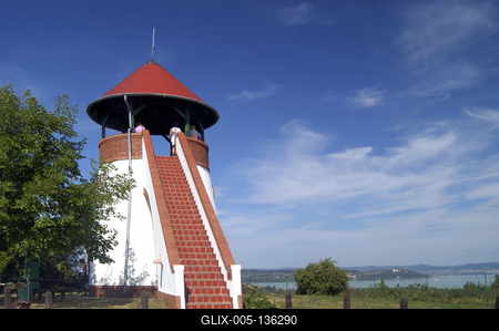 Zamárdi, Kőhegyi kilátó-stock-foto