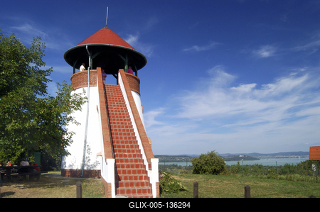 Zamárdi, Kőhegyi kilátó-stock-foto