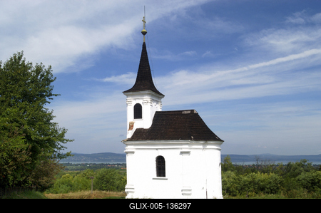 Balatonlelle, Szent Donát-kápolna-stock-foto