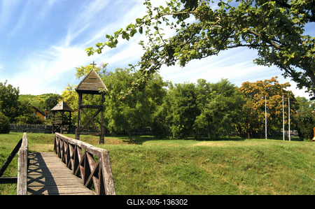 A fonyódi Fácános vár (palánkvár)-stock-foto
