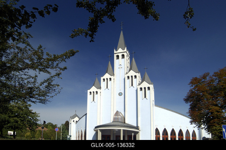 Hévíz, Szentlélek Római Katolikus templom-stock-foto