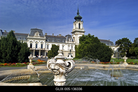 Keszthely, Festetics-kastély-stock-foto