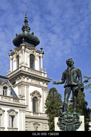 Keszthely, Festetics-kastély-stock-foto