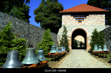 Harang gyűjtemény az Esztergomi Vármúzeumban-stock-foto