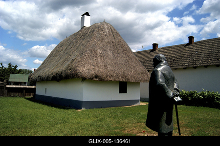 Tiszacsécse, Móricz Zsigmond emlékház-stock-foto
