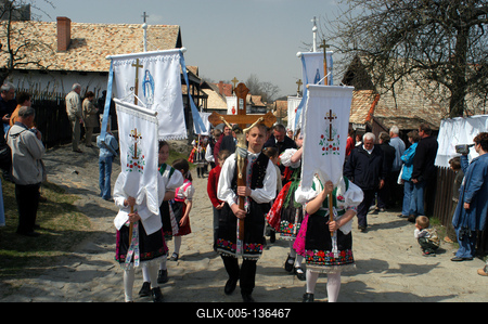 Hollókői Húsvéti Fesztivál-stock-foto