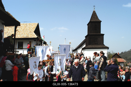 Hollókői Húsvéti Fesztivál-stock-foto