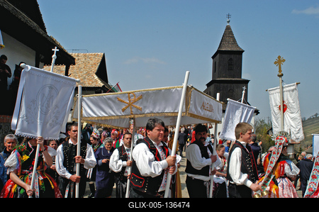 Hollókői Húsvéti Fesztivál-stock-foto