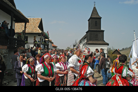 Hollókői Húsvéti Fesztivál-stock-foto