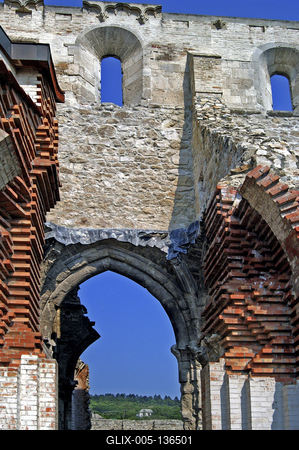 Zsámbék, a premontrei kolostor és templom romjai-stock-foto
