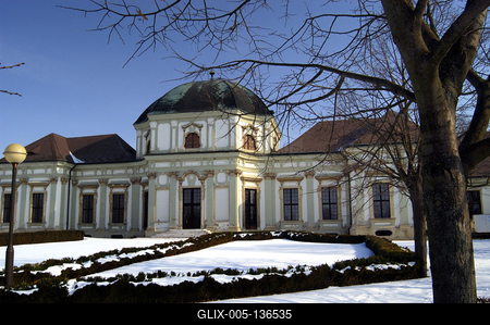 Ráckeve, a Savoyai-kastély télen-stock-foto