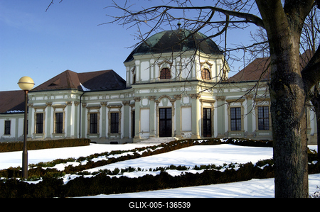 Ráckeve, a Savoyai-kastély télen-stock-foto
