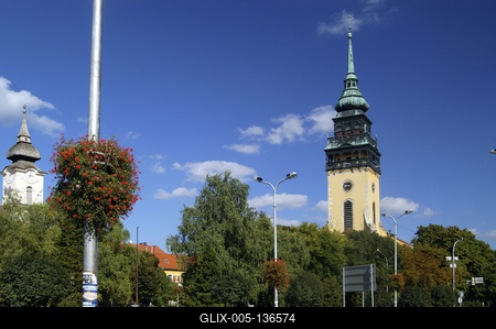 Nagykőrös városközpontja (Szabadság tér)-stock-foto