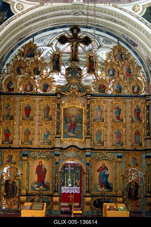 Grábóc, Szerb ortodox kolostor és templom-stock-foto