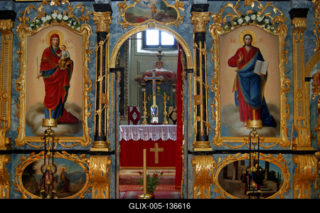 Grábóc, Szerb ortodox kolostor és templom-stock-foto