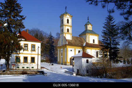Grábóc, Szerb ortodox kolostor és templom-stock-foto
