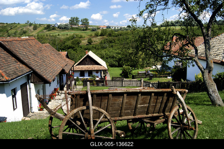 Hollókő, Ófalu védett falurész-stock-foto