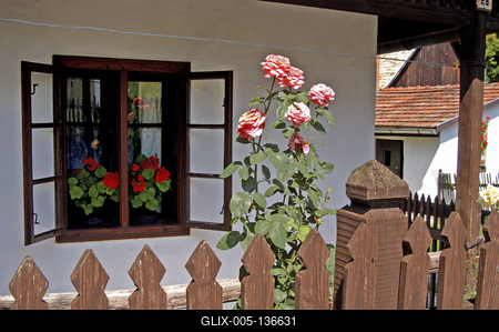 Hollókő, Ófalu védett falurész-stock-foto