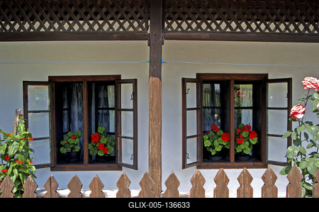 Hollókő, Ófalu védett falurész-stock-foto