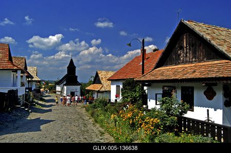 Hollókő, Ófalu védett falurész-stock-foto