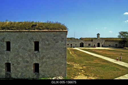 Komárom, Monostori erőd-stock-foto