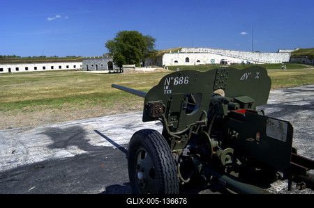 Komárom, Monostori erőd-stock-foto
