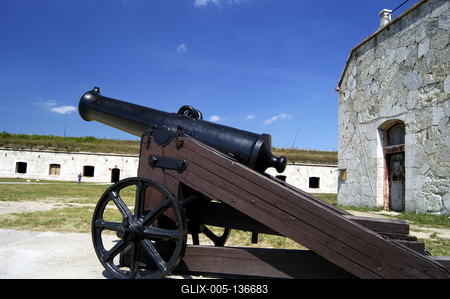Komárom, Monostori erőd-stock-foto
