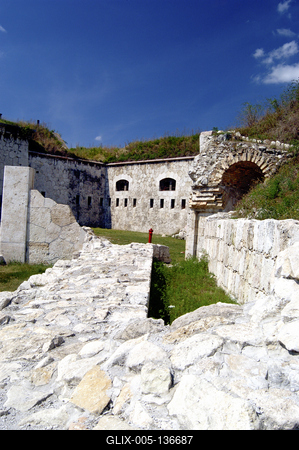 Komárom, Monostori erőd-stock-foto