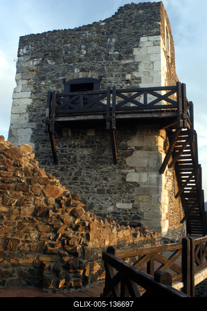 A Hollókői vár-stock-foto