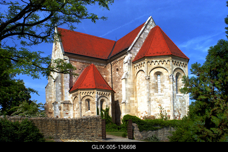 Ócsa, református templom-stock-foto