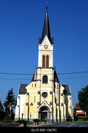 Zalalövő, Szent László templom-stock-foto