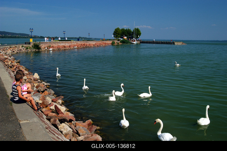 A keszthelyi móló-stock-foto