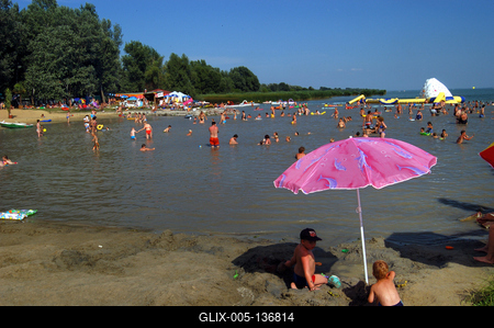 Keszthely, Városi strand-stock-foto