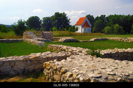 Zalavár, a Szent István kápolna-stock-foto