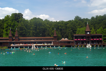 Hévízi Tófürdő-stock-foto