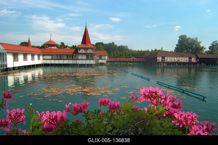 Hévízi Tófürdő-stock-foto