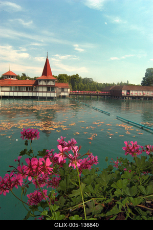 Hévízi Tófürdő-stock-foto