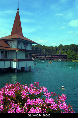 Hévízi Tófürdő-stock-foto