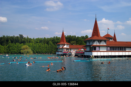 Hévízi Tófürdő-stock-foto